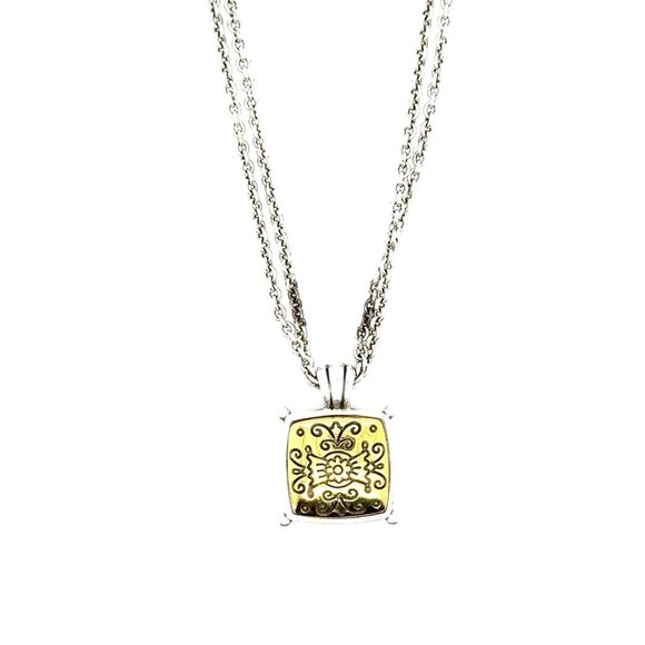 Brighton Jewelry - Brighton Multi Strand Two-Tone Square Necklace